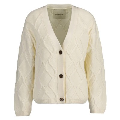 жилетка,дамски,пуловери,дамски,плетени,дрехи,gant,4805253,cardigan,beige,(cream)