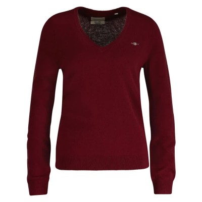 блуза,мъжки,пуловери,дамски,пуловери,gant,4805262,v,neck,sweater,red,(plumped,red)