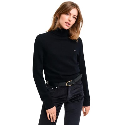 блуза,дамски,пуловери,дамски,плетени,дрехи,gant,4805263,high,neck,sweater,black
