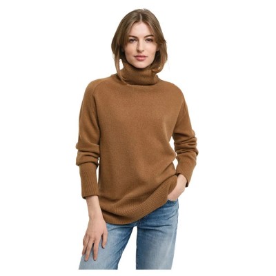 блуза,дамски,пуловери,дамски,плетени,дрехи,gant,4805269,high,neck,sweater,brown