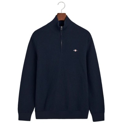 блуза,мъжки,пуловери,gant,8030214,half,zip,sweater,blue,(evening,blue)