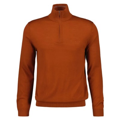 блуза,мъжки,пуловери,gant,8050206,half,zip,sweater,brown,orange,(iron,red)