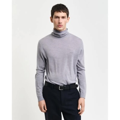 блуза,мъжки,пуловери,gant,8050207,high,neck,sweater,grey,(grey,melange)