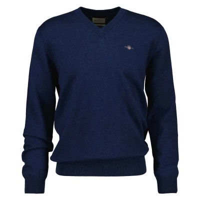 блуза,мъжки,пуловери,gant,8060069,v,neck,sweater,blue