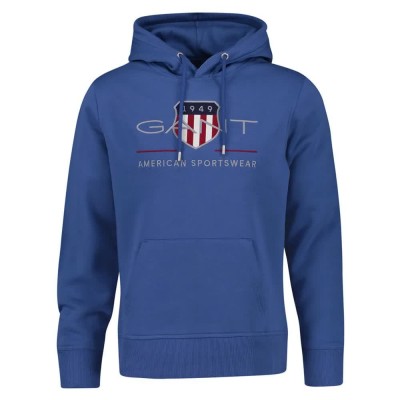 суичър,мъжки,пуловери,gant,archive,shield,regular,fit,hoodie,vintage,blue,(blue)