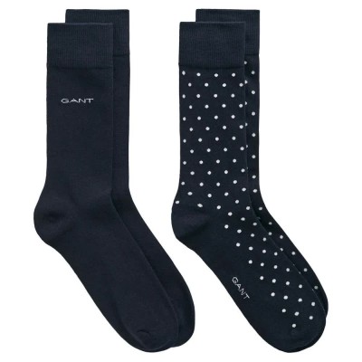 чорапи,мъжки,чорапи,gant,dot,and,solid,socks,2,pairs,marine,(blue)