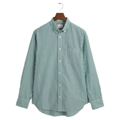 риза,с,дълъг,ръкав,мъжки,ризи,gant,reg,stripe,long,sleeve,shirt,green,(deep,forest,green)