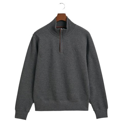 блуза,мъжки,пуловери,gant,sacker,rib,half,zip,sweater,antracit,melange,(grey)