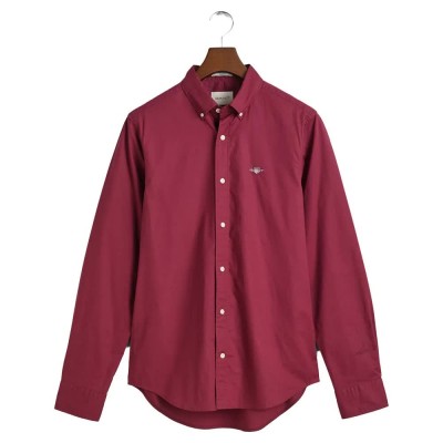риза,с,дълъг,ръкав,мъжки,ризи,gant,slim,long,sleeve,shirt,red,(wine,red)