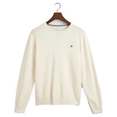 блуза,мъжки,пуловери,gant,superfine,lambswool,sweater,cream,(white)