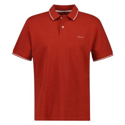 мъжки,блузи,с,яка,gant,tipped,piqué,short,sleeve,polo,iron,red,(red)