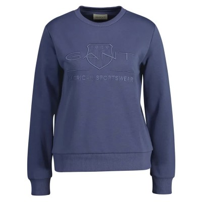 блуза,дамски,блузи,gant,tonal,archive,shield,sweatshirt,blue,(dusty,navy)