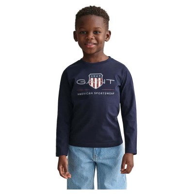тениска,детски,тениски,gant,805183,long,sleeve,t,shirt,evening,blue,(blue)