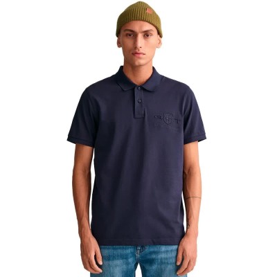 мъжки,блузи,с,яка,gant,reg,tonal,shield,rugger,short,sleeve,polo,evening,blue,(blue)
