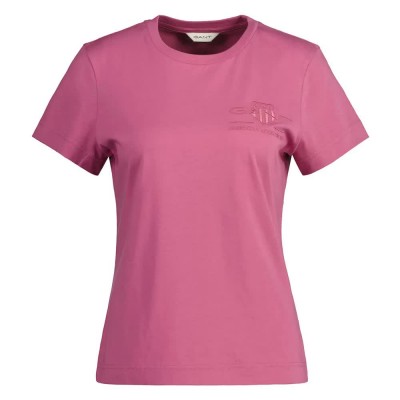 тениска,дамски,тениски,gant,reg,tonal,shield,short,sleeve,t,shirt,pink