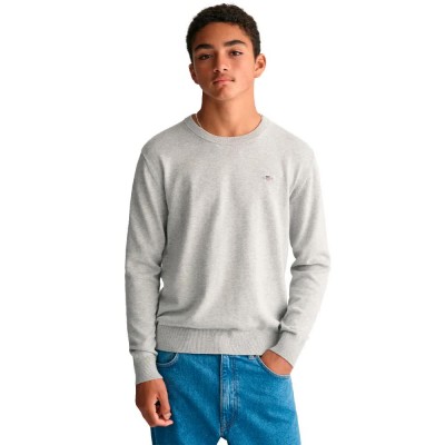 блуза,детски,блузи,gant,shield,classic,sweater,grey,(light,grey,melange)