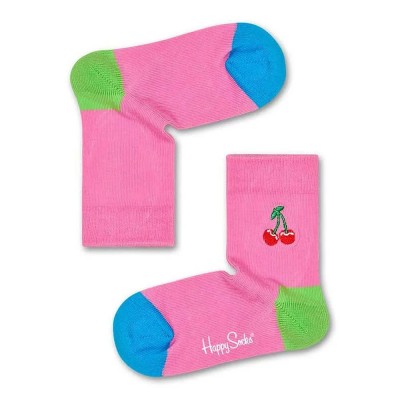 чорапи,детски,чорапи,happy,socks,cherry,embroidery,socks,multicolored,(pink)