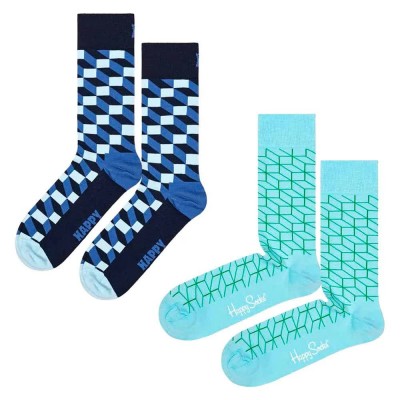 чорапи,мъжки,чорапи,happy,socks,filled,optic,socks,2,pairs,blue,(multicolored)