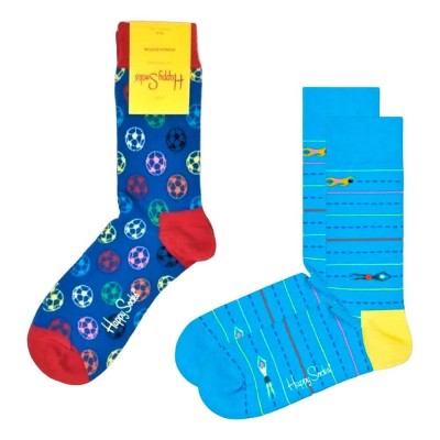 чорапи,мъжки,чорапи,happy,socks,footbal,&,workout,socks,2,pairs,blue,(multicolored)