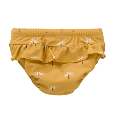 детски,бански,костюми,fresk,palm,ruffle,diaper,bottom,bikini,yellow,(mustard)