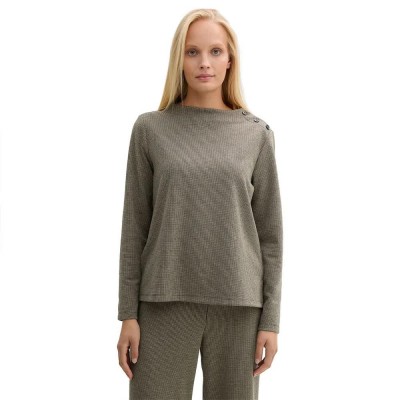 блуза,дамски,блузи,tom,tailor,1044263,jacquard,sweatshirt,green