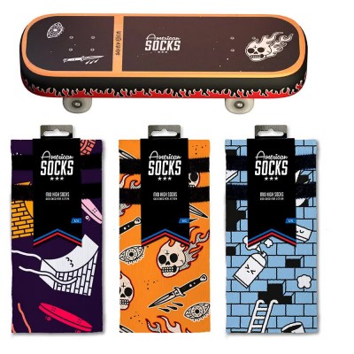 чорапи,мъжки,чорапи,дамски,чорапи,american,socks,skateboard,gift,socks,multicolor,(blue)