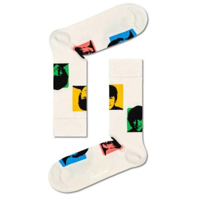 чорапи,мъжки,чорапи,hs,by,happy,socks,beatles,silhouettes,long,socks,white