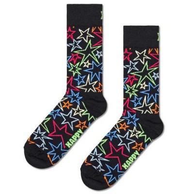 чорапи,мъжки,чорапи,hs,by,happy,socks,monthsega,star,long,socks,black,(black)