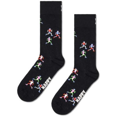 чорапи,мъжки,чорапи,hs,by,happy,socks,runners,long,socks,black,(black)