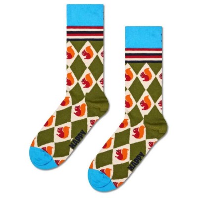чорапи,мъжки,чорапи,hs,by,happy,socks,squirrel,arg,yearsle,long,socks,green,(turquoise)