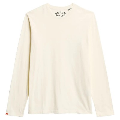 тениска,мъжки,тениски,superdry,classic,essential,long,sleeve,t,shirt,bone,white,(white)