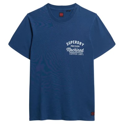 тениска,мъжки,тениски,superdry,copper,label,chest,graphic,short,sleeve,t,shirt,pilot,mid,blue,(blue)