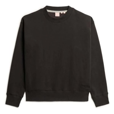 блуза,дамски,блузи,superdry,essential,logo,sweatshirt,bison,black