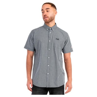 риза,с,къс,ръкав,мъжки,ризи,lonsdale,brixworth,short,sleeve,shirt,grey,(black,white)