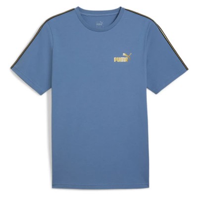 тениска,мъжки,тениски,puma,ess,tape,minimal,gold,short,sleeve,t,shirt,blue,horizon,(blue)