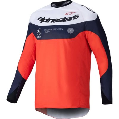 блуза,с,дълъг,ръкав,мъжки,тениски,alpinestars,pro,dura,long,sleeve,jersey,orange,(navy,hot,orange,white)
