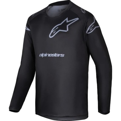 блуза,с,дълъг,ръкав,мъжки,тениски,дамски,тениски,alpinestars,racer,graphite,long,sleeve,jersey,black,(black,grey)