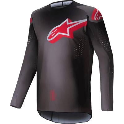 тениска,мъжки,тениски,alpinestars,supertech,lipan,long,sleeve,t,shirt,smoke,bright,red,(grey)