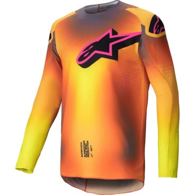тениска,мъжки,тениски,alpinestars,supertech,lipan,long,sleeve,t,shirt,yellow,orange,(yellow,pink)