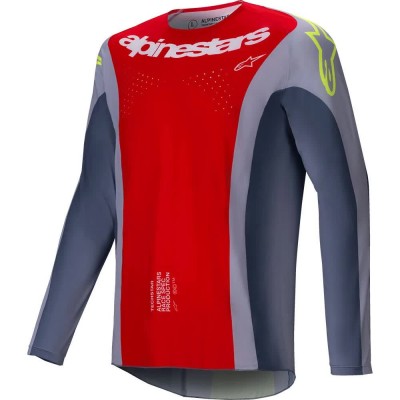 тениска,мъжки,тениски,alpinestars,techstar,melt,long,sleeve,t,shirt,bright,red,grey,(red)