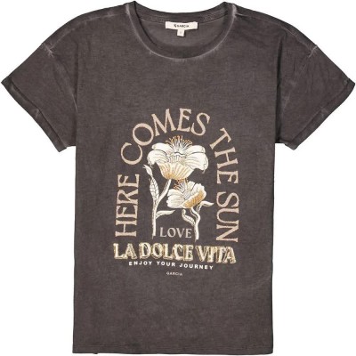 тениска,дамски,тениски,garcia,b50005,short,sleeve,t,shirt,brown