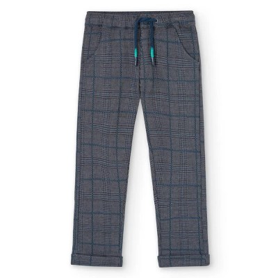 панталони,мъжки,панталони,дамски,панталони,boboli,knit,check,pants,grey,(anthracite)