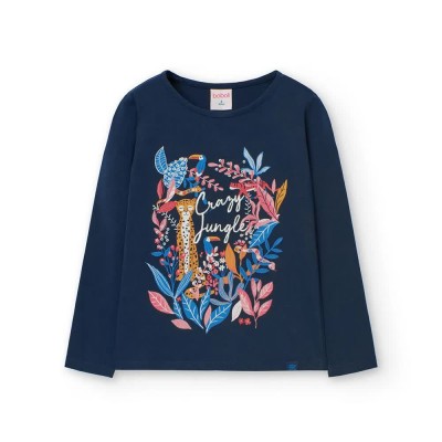 тениска,мъжки,тениски,дамски,тениски,boboli,stretch,knit,long,sleeve,t,shirt,blue,(marine)