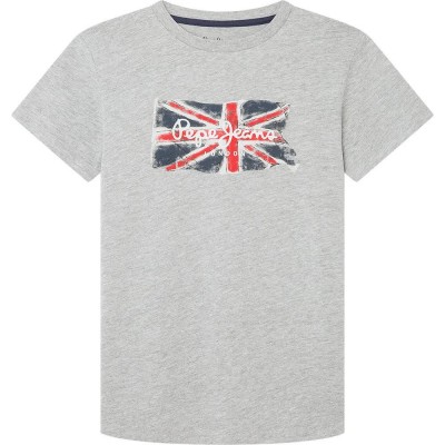 тениска,детски,тениски,pepe,jeans,clag,jr,short,sleeve,t,shirt,grey,(marl,grey)