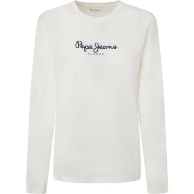 тениска,мъжки,тениски,дамски,тениски,pepe,jeans,fiore,long,sleeve,t,shirt,white,(white)