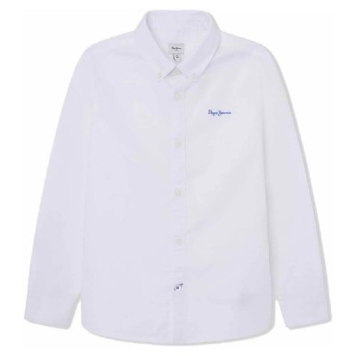 риза,с,дълъг,ръкав,детски,ризи,pepe,jeans,nace,long,sleeve,shirt,white