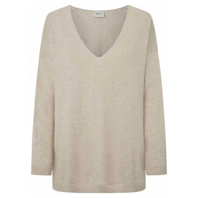блуза,дамски,пуловери,дамски,плетени,дрехи,pepe,jeans,pl702220,isela,v,neck,sweater,beige,(light,beige)