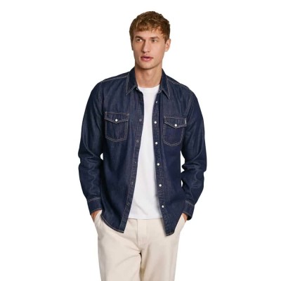 риза,с,дълъг,ръкав,мъжки,ризи,pepe,jeans,pm308586,long,sleeve,shirt,blue,(denim,bc3)
