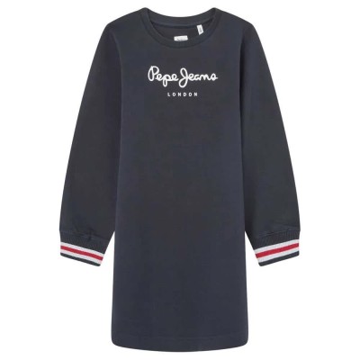 рокля,детски,поли,и,рокли,pepe,jeans,tori,long,sleeve,midi,dress,grey