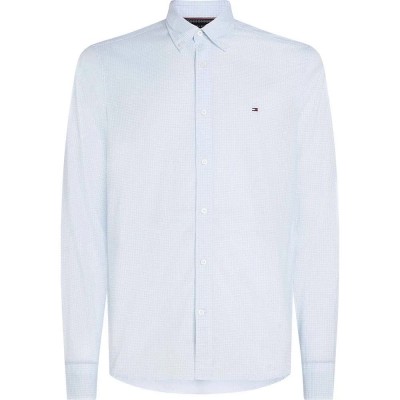 риза,с,дълъг,ръкав,мъжки,ризи,tommy,hilfiger,flex,micro,foulard,sf,long,sleeve,shirt,blue